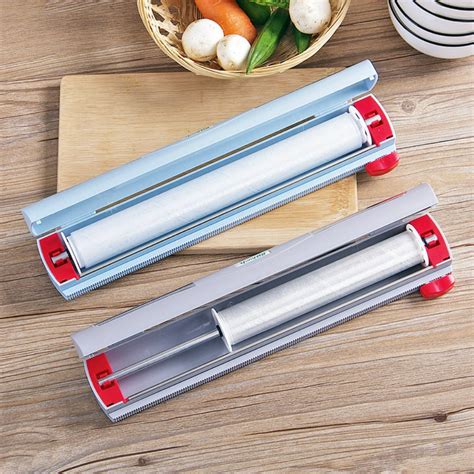 slide cutter for cling film|wrap dispenser with slide cutter.